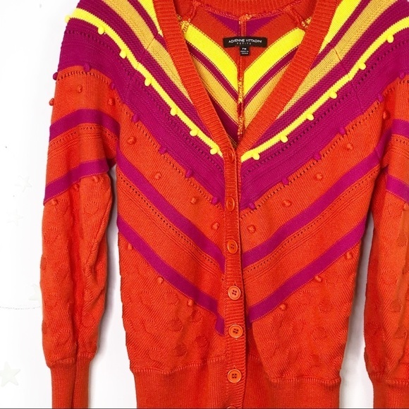 ADRIENNE Vittadini Petite pom-pom cardigan - Picture 3 of 8